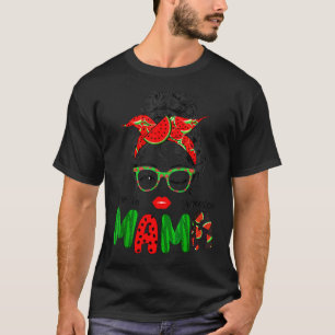 Een vrouw in een meloen mama die zegt dat hij wate t-shirt