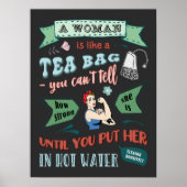 Een vrouw is als een theezak poster (Voorkant)