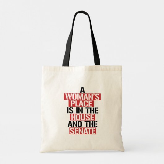 Een vrouw is thuis en de senaat tote bag (Achterkant)