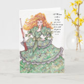 Een vrouw - Kaart (Gele Bloem)