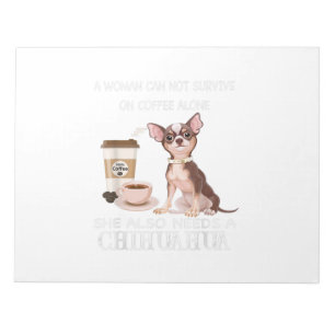 een vrouw kan niet alleen koffie overleven , maar  notitieblok