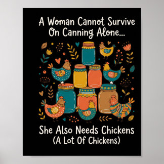 Een vrouw kan niet overleven met alleen inblikken  poster