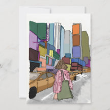 Een vrouw loopt door een bruisende straat in de st