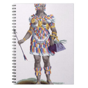 Een vrouw uit Honduras, 1780 (gekleurd) Notitieboek