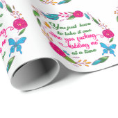 Een vrouw zei eens dat ik hier buiten ben cadeaupapier (Rol Hoek)