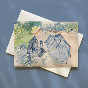 Een vrouw zit op een bankje Berthe Morisot Kaart