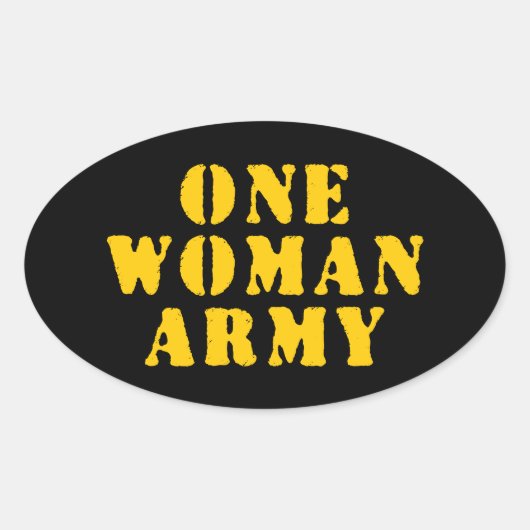 EEN VROUWELIJK LEGER OVALE STICKER (Voorkant)