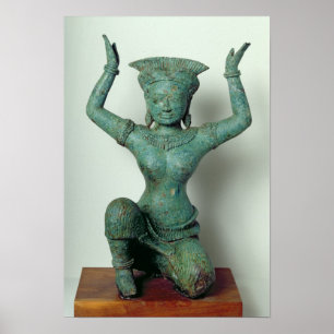 Een vrouwelijke nevelvormende figuur ter ondersteu poster