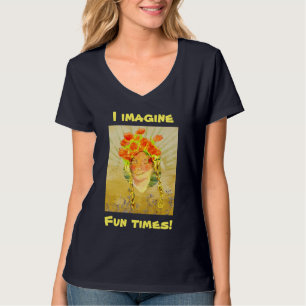 Een vrouwendroom personaliseert positieve aantrekk t-shirt