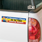 EEN VROUWENPLAATS BUMPERSTICKER (Op Truck)