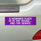 EEN VROUWENPLAATS BUMPERSTICKER (Op auto)