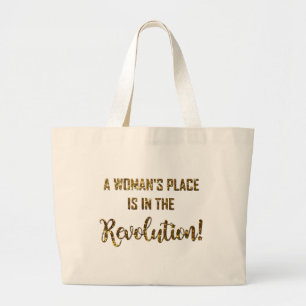 EEN VROUWENPLAATS... GROTE TOTE BAG