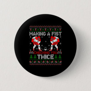 Een Vuist Maken Je Tweemaal Controleren Lelijke IJ Ronde Button 5,7 Cm