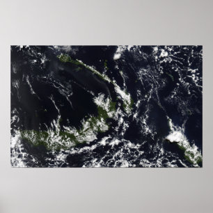 Een vulkanische pluim uit de Rabaul caldera Poster