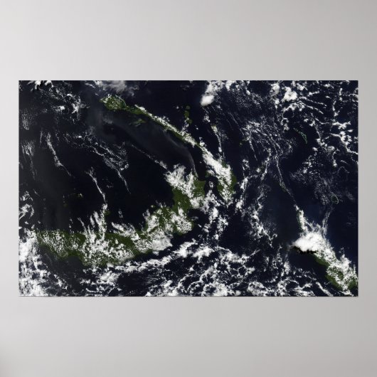 Een vulkanische pluim uit de Rabaul caldera Poster (Voorkant)