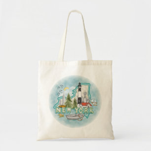 Een vuurtoren in New York Tote Bag