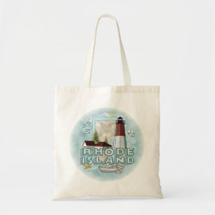 Een vuurtoren van Rhode Island Tote Bag