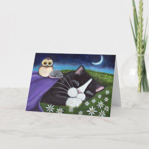 Een waakzaam Oog   het Art. van de Kat van de Kaart