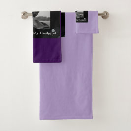 Een waardige vrouw Lila en Paarse badhanddoek set Bad Handdoek