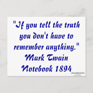 Een waarheid briefkaart