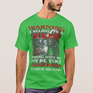 Een waarschuwing dat ik deel uitmaak van een fiets t-shirt