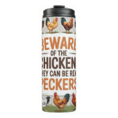Een waarschuwing voor kippen thermosbeker (Voorkant)