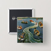 Een Wake van Ben Kimberly Pins Vierkante Button 5,1 Cm (Voorkant /achterkant)