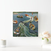 Een Wake van Ben Kimberly Pins Vierkante Klok (Huis)