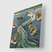 Een Wake van Ben Kimberly Pins Vierkante Klok (Hoek)