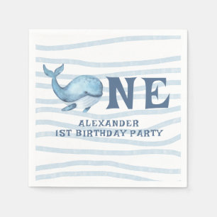 EEN WALVIS 1e Verjaardag Onder De Zee Servet