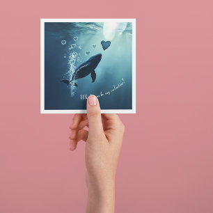 Een walvis grote liefde diepzee serenade kaart