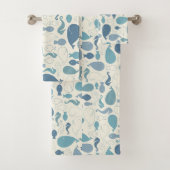 Een walvis van een badtijd handdoek set (Insitu)