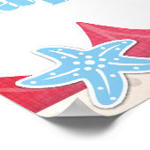 Een walvis van een 'Birthday'-banner Poster (Hoek)