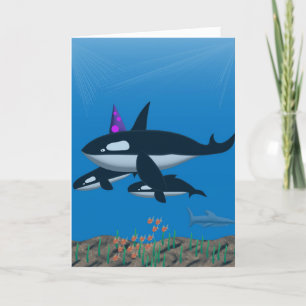 Een walvis van een verjaardag kaart