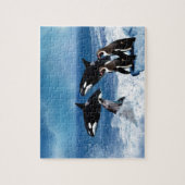 Een walvis van een wereld legpuzzel (Verticaal)