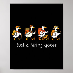 Een wandelende gans cute gans buiten natuur wandel poster