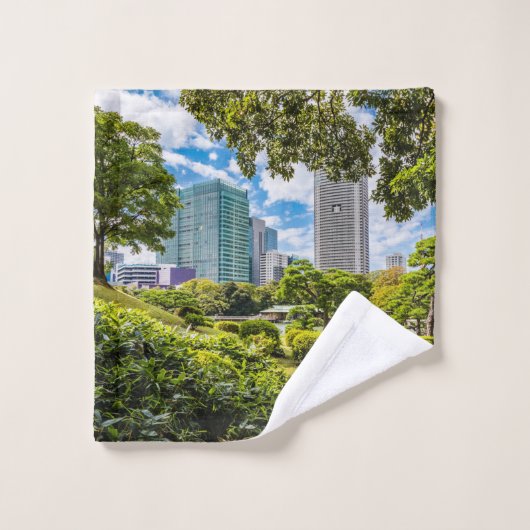 Een wandeling door Hama Rikyu tuinen, Tokio Bad Handdoek (Wasdoekje)