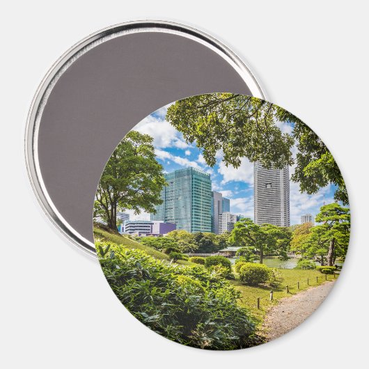 Een wandeling door Hama Rikyu tuinen, Tokio Magneet (Voorkant / Achterkant)