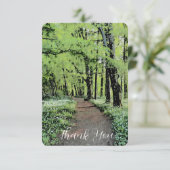 Een wandeling in de bossen Dank je wel kaart (Staand voorkant)