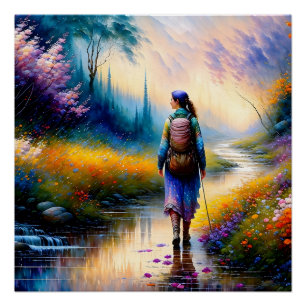 Een wandeling in de Bossen kunstwerk Perfect Poster