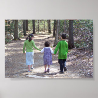 Een wandeling in de bossen poster