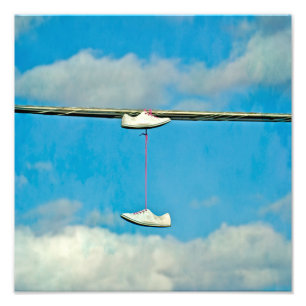 Een wandeling in de wolken foto afdruk