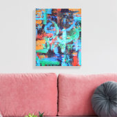 Een wandeling in de woud-Abstracte Wabi Sabi-kunst Canvas Afdruk (Insitu (Woonkamer))