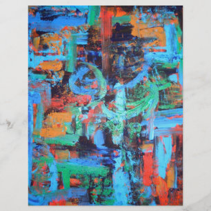 Een wandeling in de woud-Abstracte Wabi Sabi-kunst Flyer