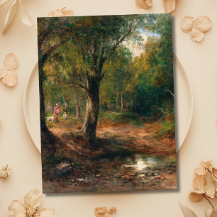 Een wandeling in het bos – Emil Barbarini Briefkaart