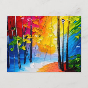 Een wandeling in het park briefkaart