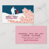 Een wandeling met Snowman, kerstfeest Ticket Informatiekaartje (Voorkant / Achterkant)