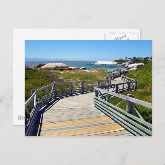 Een wandeling naar Boulders Beach, Zuid-Afrika Briefkaart (Voorkant / Achterkant)