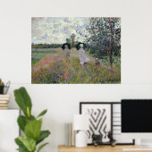 Een wandeling nabij Argenteuil - Claude Monet Poster (Thuiskantoor)