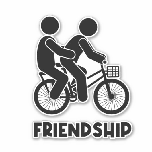 Een wandtapijt van vriendschap: Draad van vertrouw Sticker (Voorkant)